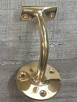 brass curved bannister bracket
